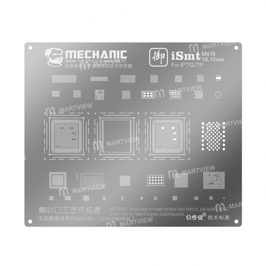 Mechanic iSmt Horn Design Universal BGA Plant Stencil Net for iPhone 7 / 7 Plus