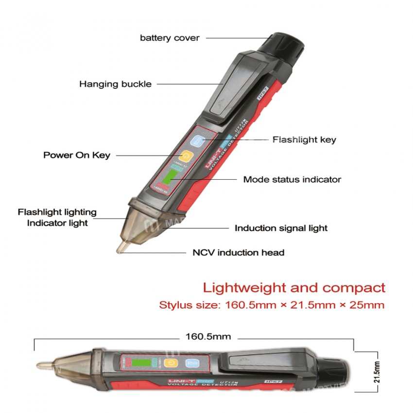 UNI-T UT12E / UT12M 24V-1000V Non-Contact Electric Test Pen