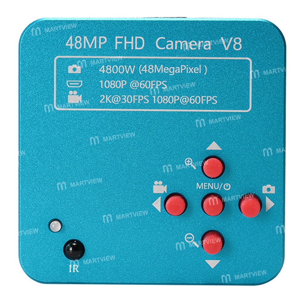48MP HDMI USB 60FPS Microscope Camera with Adjusting Bracket 130X C-mounting Lens