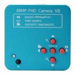 48MP HDMI USB 60FPS Microscope Camera with Adjusting Bracket 130X C-mounting Lens
