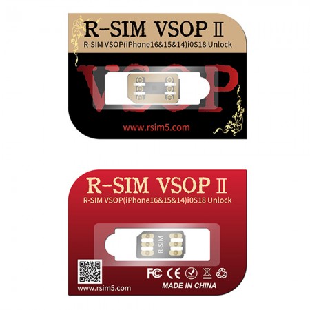 R-SIM VSOP II Unlock Card Sticker for iPhone 13 to 16PM Like ICCID Unlock only Support Dual SIM Slots