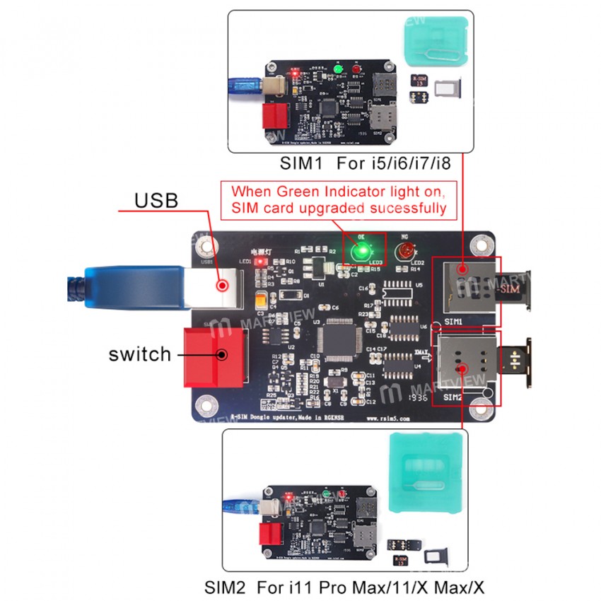 Replacement r sim dongle updater exclusive to r sim card program for rsim 12 rsim 14 rsim15
