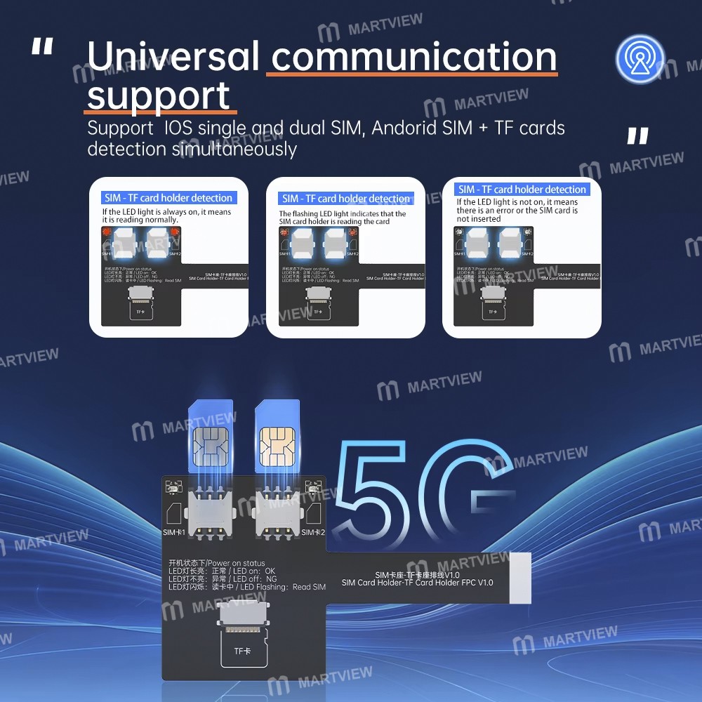 jcid sim-card-holder-testing-set-for-iphone-5-to-16pm-android-sim-tf-card-9