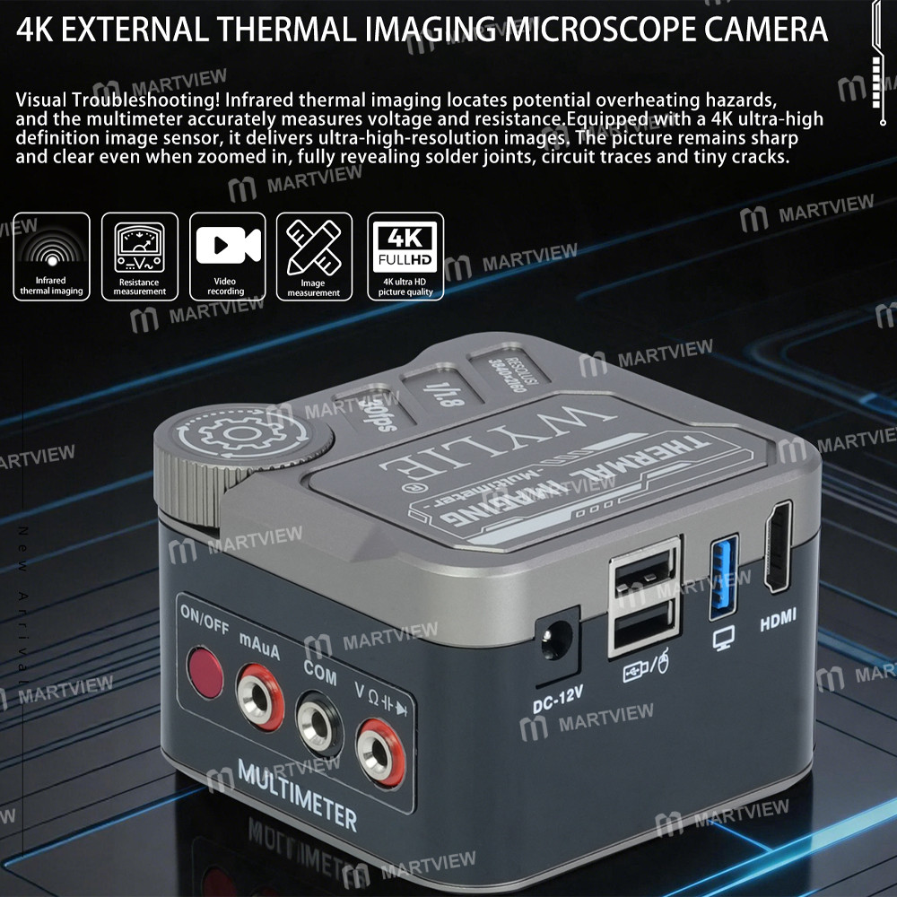 wylie x85-hdmi-usb-dual-output-4k-hd-microscope-camera-with-thermal-imaging-multimeter-functions-6
