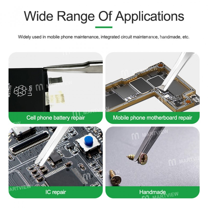 relife st-13-anti-static-flat-head-precision-repair-tweezers-for-mobile-phone-repair-7