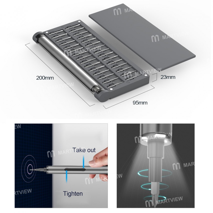 BST-9911+ Precision Magnetic Electric Screwdriver Set for Mobile Phone/Computer/Clock Repair