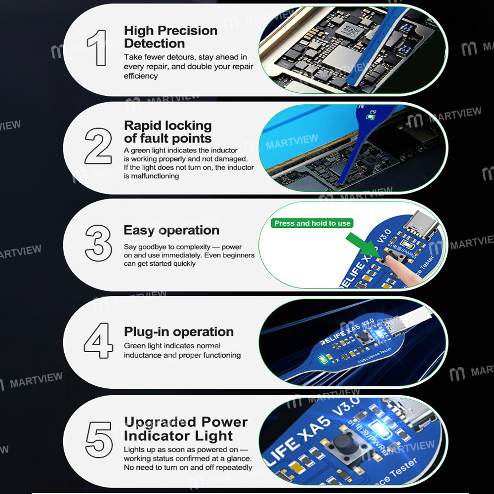 relife xa5-v30-type-c-high-precision-electromagnetic-induction-tester-built-in-energy-storage-batter
