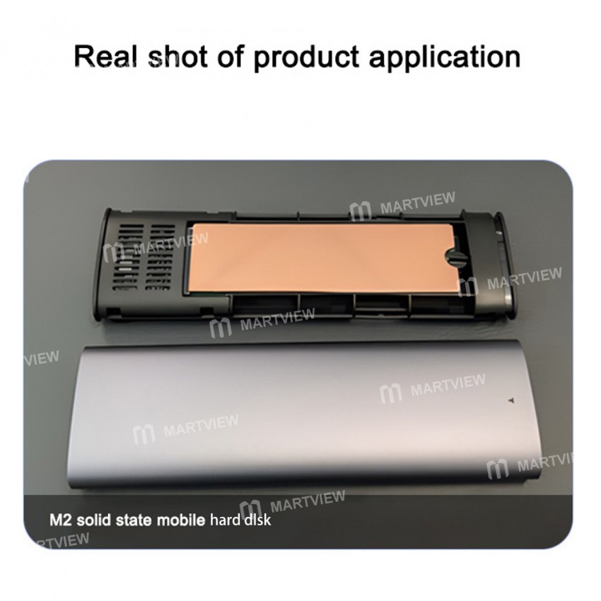 Pure Copper M.2 2280 SSD Heatsink with 6.0W/M K Thermal Pad for Computer Notebook - 2Pcs