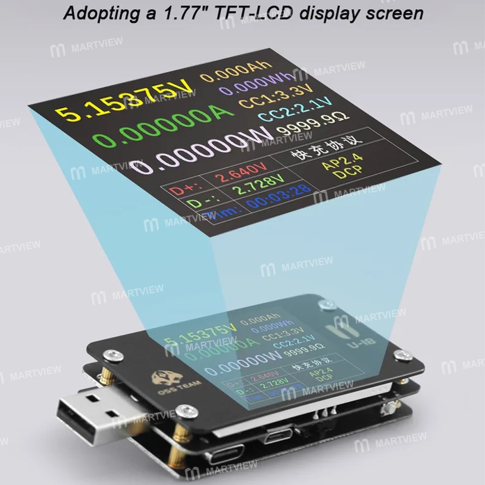 oss u18-multifunctional-high-precision-voltage-current-tester-supports-pd-qc20-qc30-protocol-10