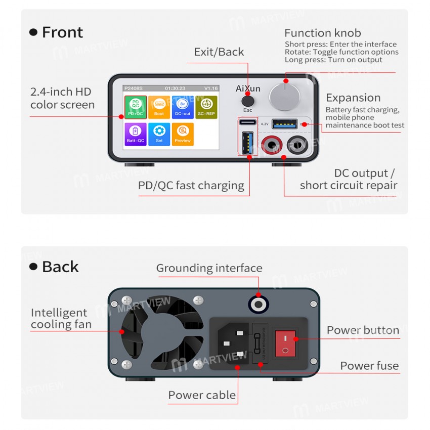 Aixun P2408S Mainboard Short Circuit Intelligent Voltage Stabilization Repair Power Supply