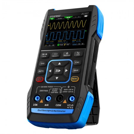 Fnirsi 2C53T Handheld Dual Channel 50M Digital Oscilloscope + Multimeter + Signal Generator