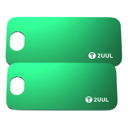 2uul DA67 Back Cover Sealant Thermal Press Plate for iPhone 15 / 15 Plus - 2Pcs