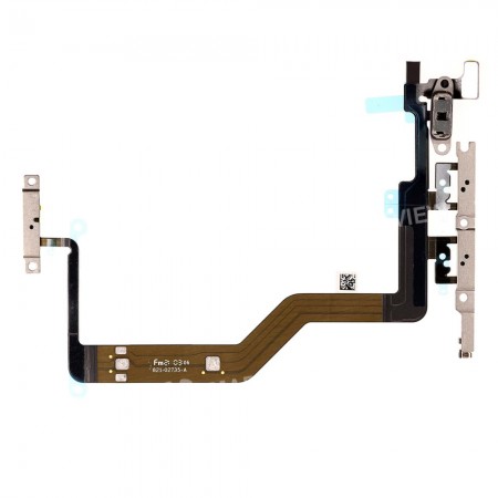 Replacement power button flex cable with metal bracket assembly for iPhone 12 pro max