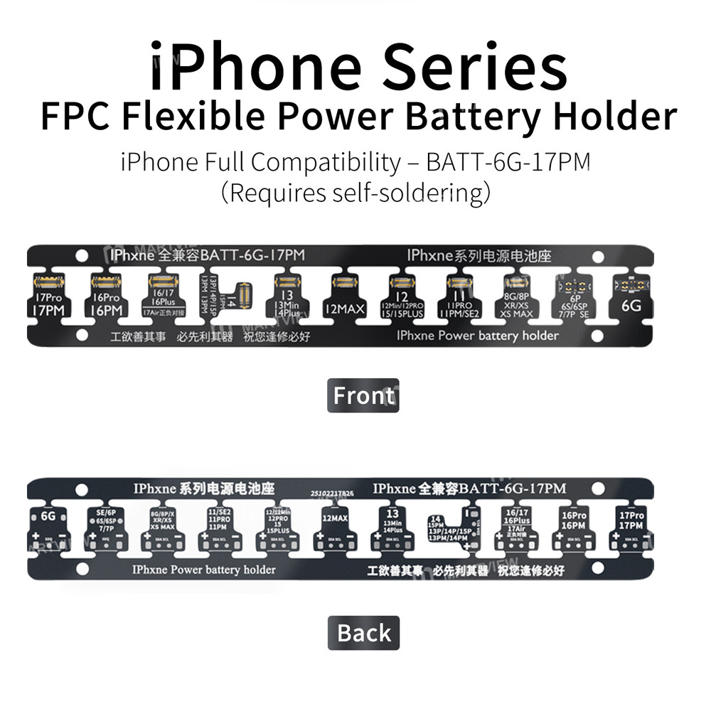 wl iphone-series-motherboard-pcb-power-battery-holder-for-iphone-6g-to-17pro-max-3