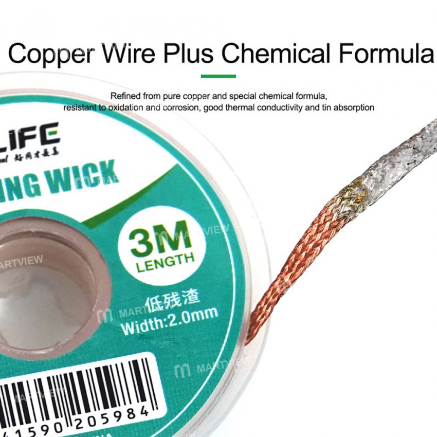 Relife RL-2030 3M Pure Copper Oxidation Resistant Strong Cleaning Absorb Tin Wire