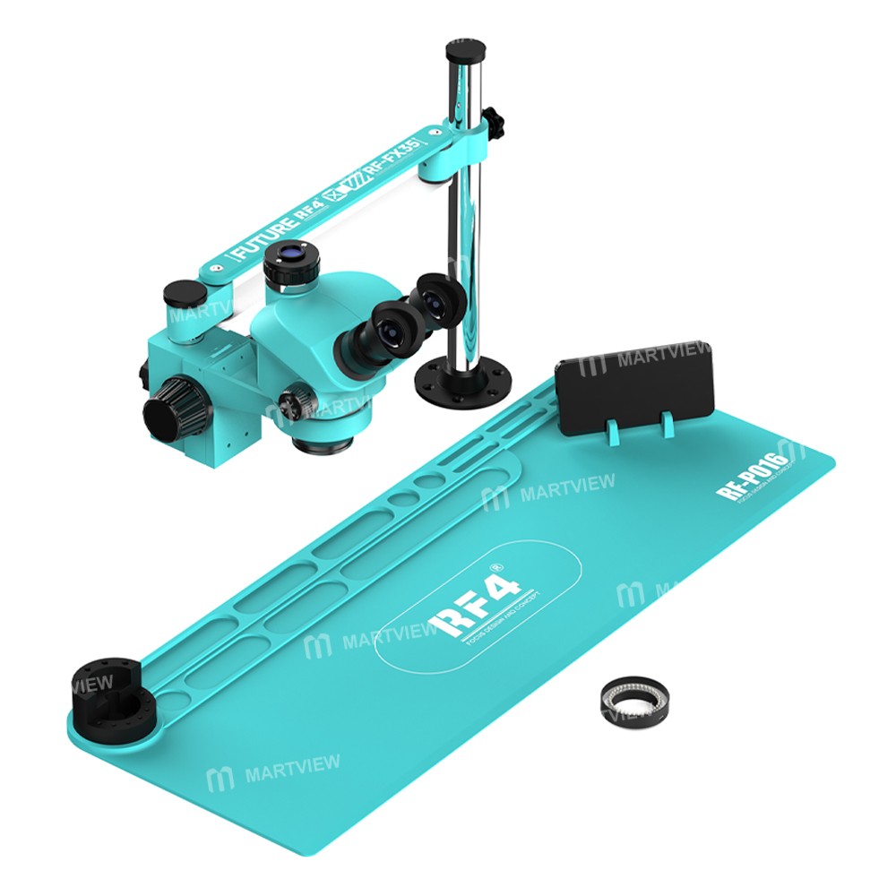 rf4 rf-fx35a-7-50x-free-swing-fixed-triocular-microscope-with-rf-po16-silicone-pad--long-version-4