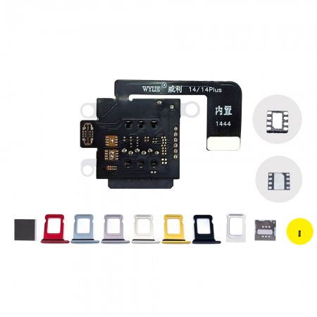 Wylie E-SIM Conversion to 2-SIM Card MEP Integration Solution Supports Supersnow / DB IC for iPhone 14 / 14 Plus US Version