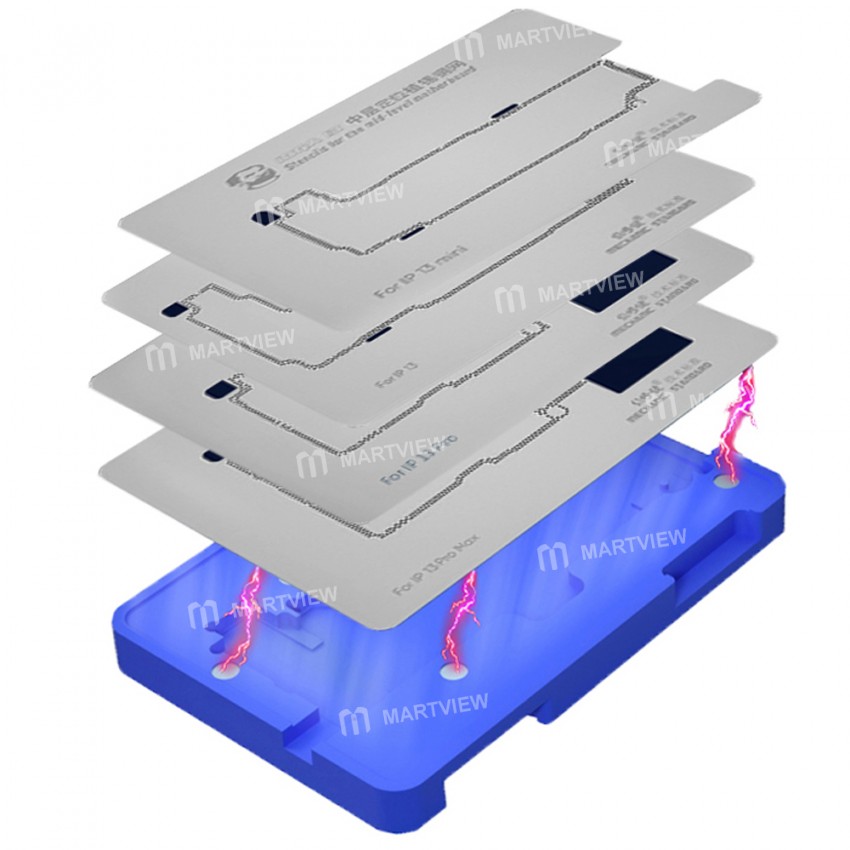 Mechanic iBGA13 iPhone 13 Series Middle Layer Tin Planting Steel Mesh Positioning Platform Set