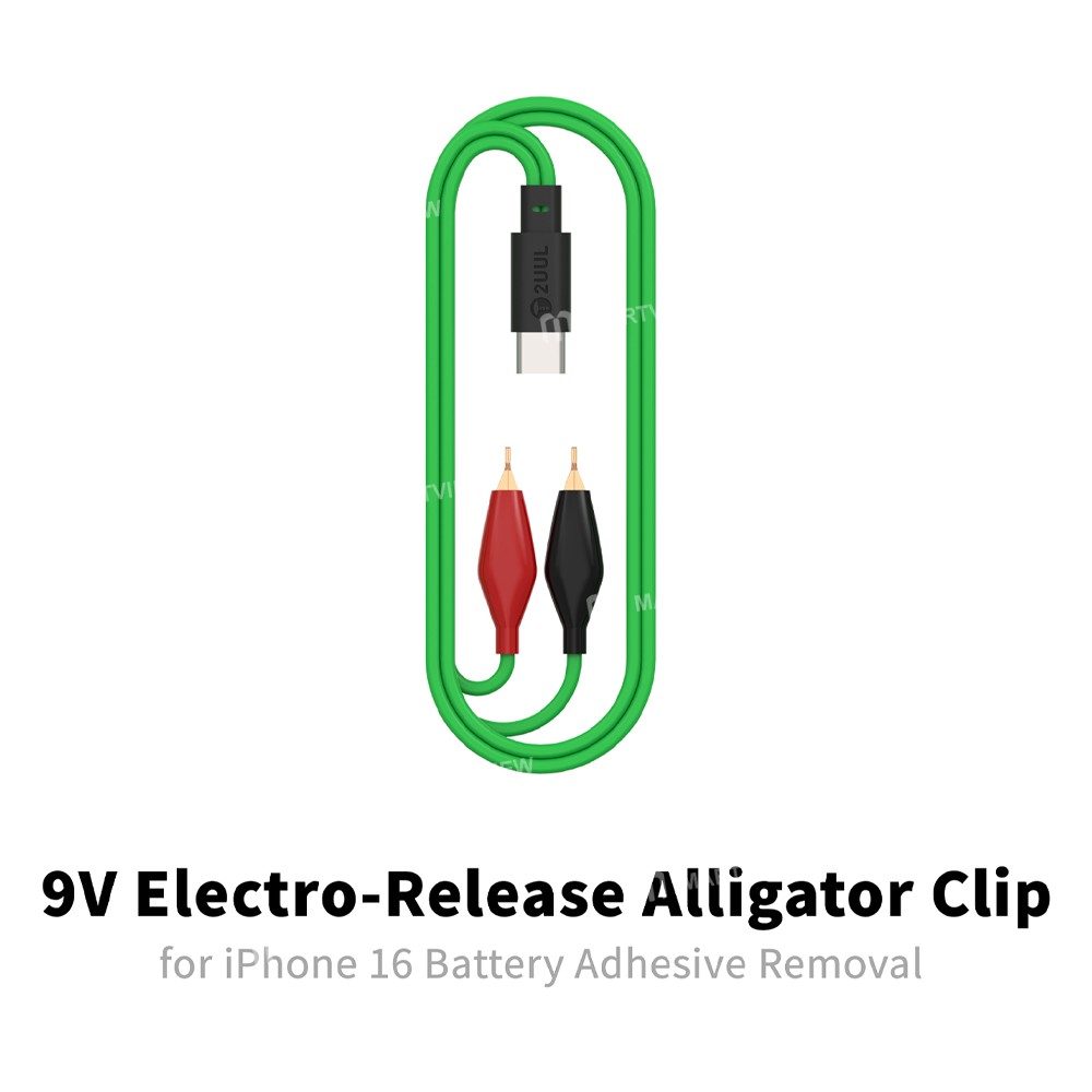 2uul pw03-9v-electro-release-alligator-clip-with-type-c-port-for-iphone-16-battery-adhesive-removal-