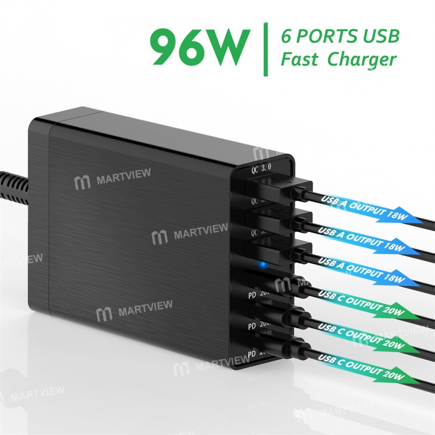 96w 6-port-desktop-quick-usb-charging-station-with-pd-20w-type-c-qc-30-usb-a-ports-4