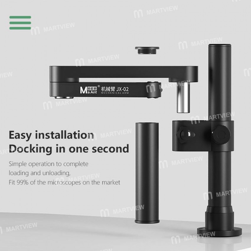 maant jx-02-robotic-arm-360-rotating-metal-microscope-swinging-arm-for-most-microscope-5