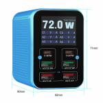 relife q4-72w-6-port-dual-pd-qc-smart-color-screen-fast-charger-with-smart-sleep-mode-6