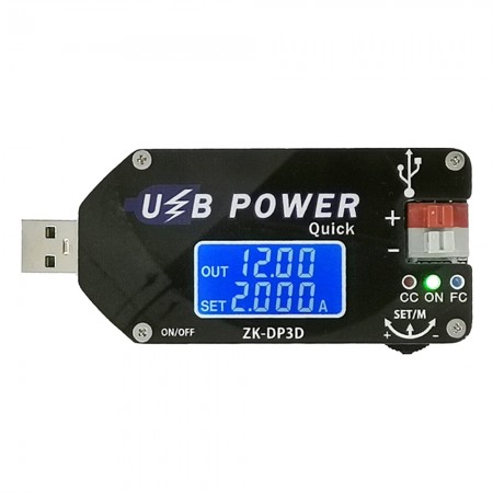 ZK-DP3D 15W CNC USB Type-C DC-DC Adjustable Regulated Power Supply Converter Module