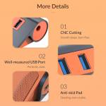 Orico M3H4-G2 Aluminum Alloy USB3.1 Gen2 10Gbps 4-port USB Hub Support OTG Function