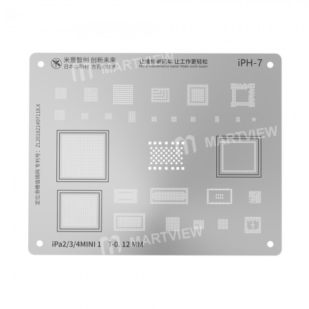 MiJing Reballing Stencil Plant Tin Steel Net for iPad 2 / iPad 3 / iPad 4 / iPad mini