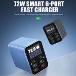 relife q4-72w-6-port-dual-pd-qc-smart-color-screen-fast-charger-with-smart-sleep-mode-8