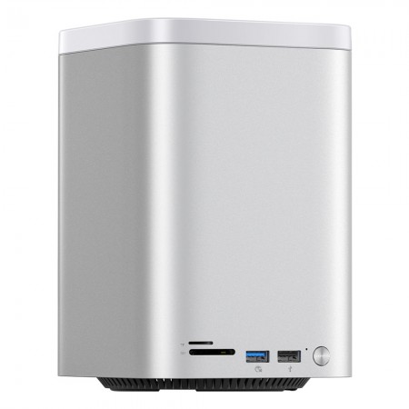 Orico M435 MiniTower M.2 SSD & 3.5 Inch Hard Drive Enclosure Hybrid Storage for Mac Mini 2024
