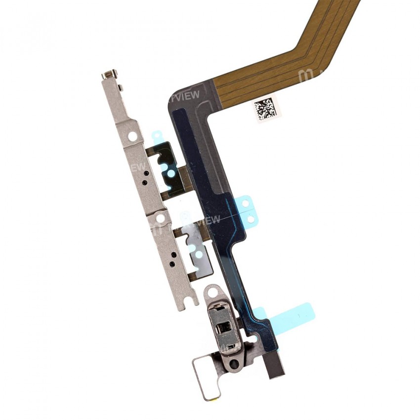 Replacement power button flex cable with metal bracket assembly for iPhone 12 pro max