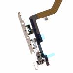 Replacement power button flex cable with metal bracket assembly for iPhone 12 pro max