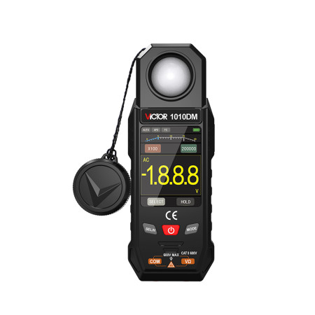 Victor 1010DM Rechargeable 2-in-1 High-Sensitivity Multi-Source Digital Lux Meter with Multimeter Function