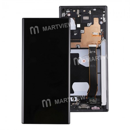 Replacement oled LCD display touch screen digitizer assembly with frame for samsung galaxy note 20 ultra 5g sm n986 black