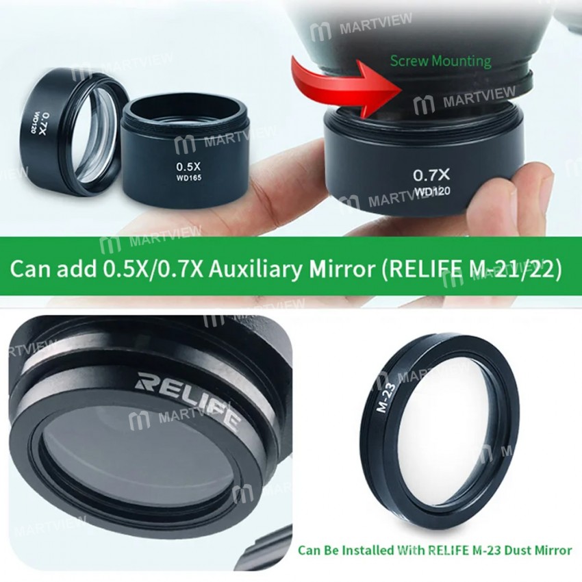 relife rl-m3t-07-45x-trinocular-hd-stereo-microscope-head-3