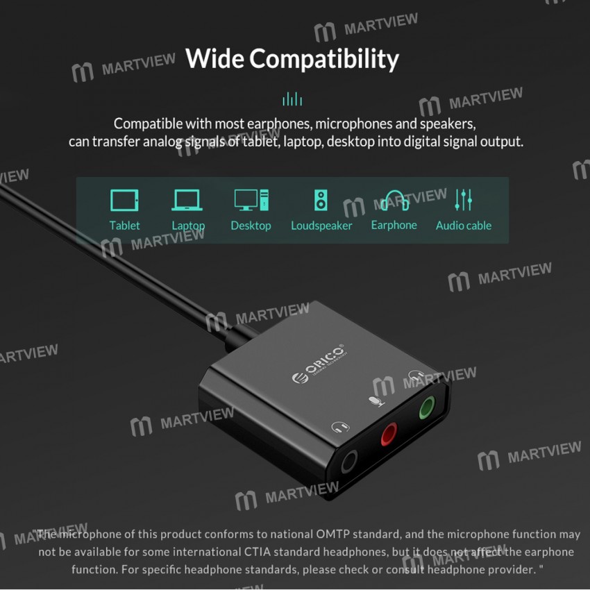 Orico SKT2 / SKT3 Free Drive External USB Sound Card Stereo Audio Converter