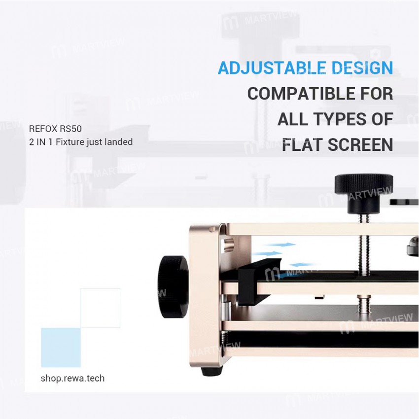 Refox RS50 2-in-1 Opener & Clamp Fixture Holder for Phone Flat Screen Back Cover Glass Removal