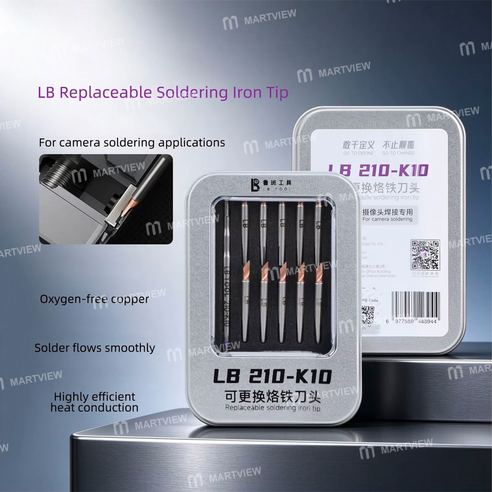 lb tool-210-k10-c210-heating-core-with-10pcs-replaceable-knife-type-head-for-camera-soldering-repair