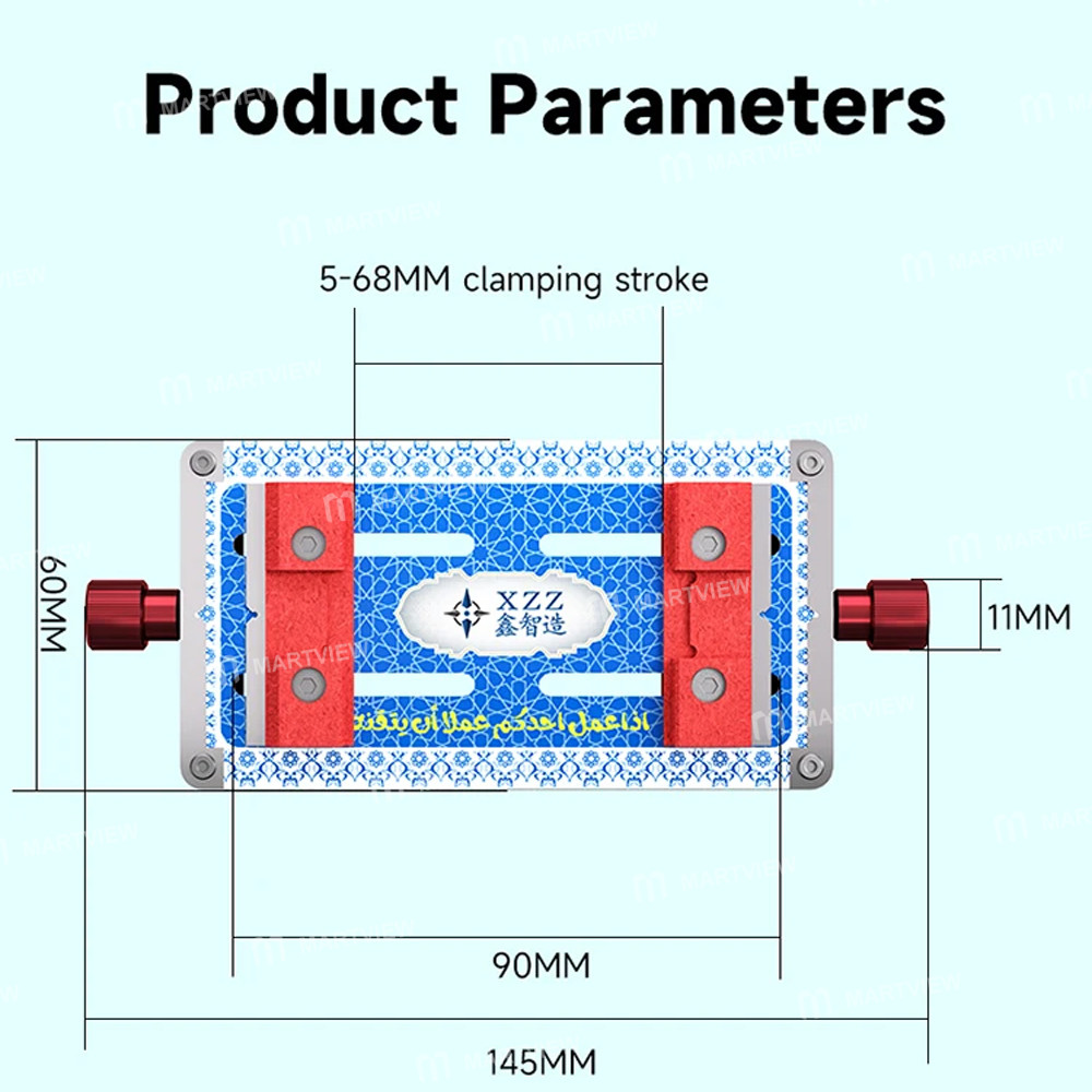 xzz gl-02-square-damping-high-temperature-resistant-tempered-glass-motherboard-chip-repair-fixture-1