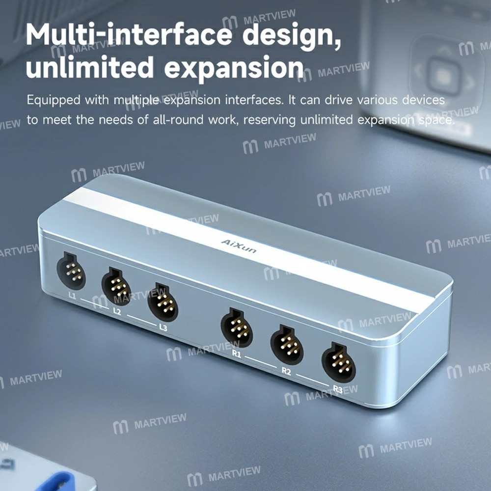 aixun eb01-smart-docking-station-dual-channel-six-in-two-hub-ports-for-soldering-station-4