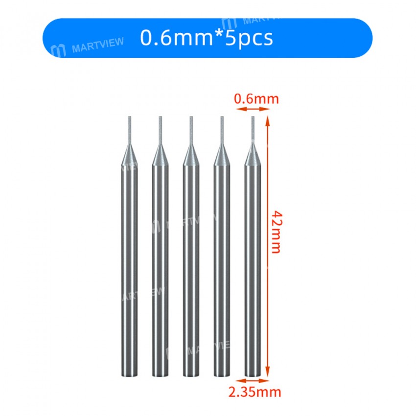0.2/0.6/0.8/2.5/4/8mm Grinding Head for MaAnt D1/SG-02 Grinding Polishing Pen - 5Pcs