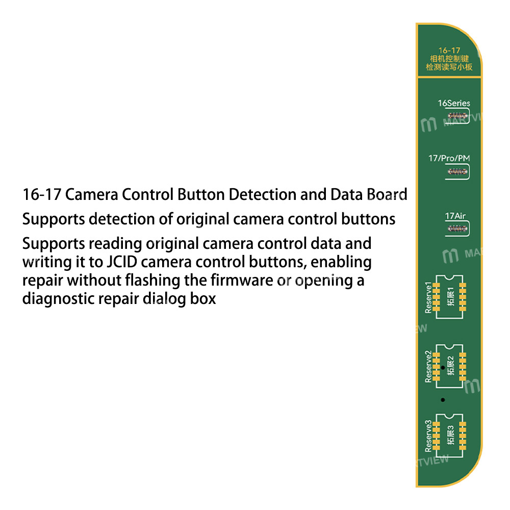 jcid camera-control-key-detection-and-read-write-board-for-iphone-16-17-series-2
