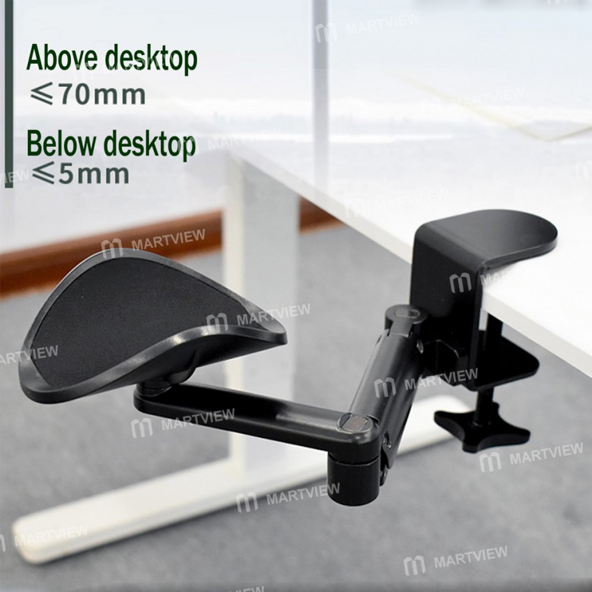 Punch-free Computer Mouse Pad Wrist Rotating ARM Stander Rotatable Bracket