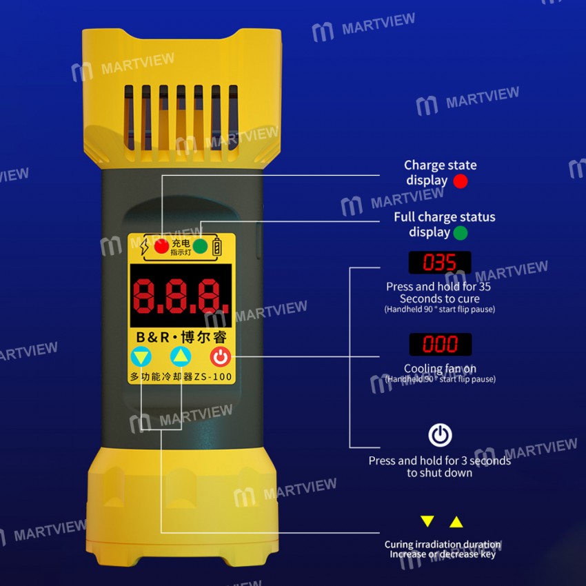 B&R ZS-100 Multifunction Cooler Ultra Power UV Curing Light for Mobile Motherboard Repair