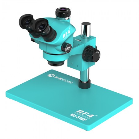 Mijing & RF4 MJ-31VP 7-50X Continuous Zoom Trinocular Microscope with Aluminum Alloy Base