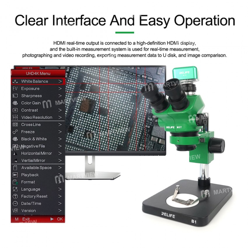 Relife M-16 HDMI HD 4K 30fps Industrial Grade Electronic Microscope Camera Camera