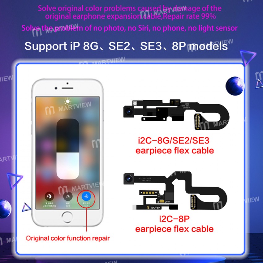 i2c iphone-8-se-series-earpiece-detection-flex-cable-for-i2c-i6s-programmer-5
