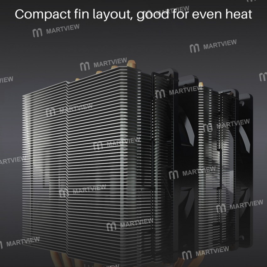 Cooler Master Blizzard T620 CPU Dual Tower 6 Heat Pipe Red Light Air-cooled Radiator for Desktop Com