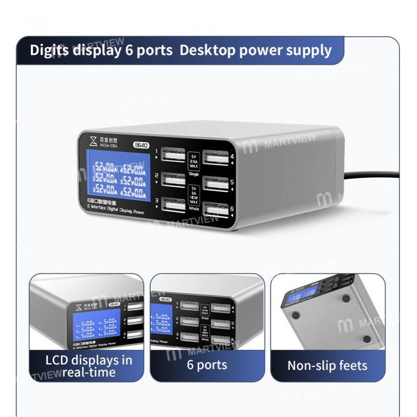 mega idea-multi-port-digits-display-desktop-usb-quick-charger-14